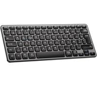 Bluetooth Keyboard,Wireless Keyboard,Compact,Ultra-Slim,Rechargeable,French AZERTY for iOS,Mac,Windows,Android,Grey