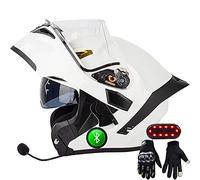 Bluetooth Modulable Casque De Moto,ECE Homologué, avec Double Visière, Anti-Buée, Anti-Poussière Et Étanche, Ventilation Et Réduction du Bruit A,XXL