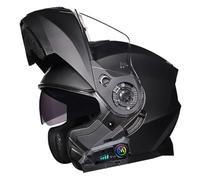 Bluetooth Modulable Casque Moto DOTECE Homologué Casque Intégraux Moto avec Double Visière Anti-Collision Casque Homme Femme Casque Moto Intégral 3,M:57-58CM