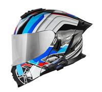 Bluetooth Modulable Casque Moto Homologué DOTECE Flip Up Casque Adulte Moto avec Double Visière Anti-Collision Casque Scooter Casque Integral Modulables pour Homme Femme 3,M:57-58CM