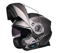 Bluetooth Modulable Casque Moto Homologué DOTECE Flip Up Casque Adulte Moto avec Double Visière Scooter Casque Integral Modulable pour Homme Femme 6,XL:61-62CM