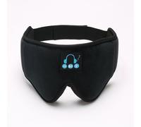 Bluetooth Music Sleep Eyemask BT5.0 écouteur sans fil 3D Réduction du bruit 200mAh Masque de sommeil portable détachable, Noir