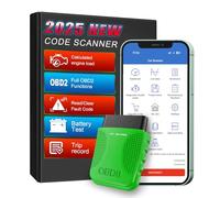 Bluetooth OBD2 Diagnostic Device Scanner de Diagnostic de Voiture pour iOS et Android, Outil de Diagnostic sans Fil OBDII système Complet pour l'équipement de Diagnostic de Voiture, Vert Menthe