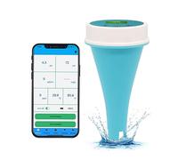 Bluetooth Piscine Eau Testeur 6 en 1 Compteur EC/salinité/pH/ORP/température/chlore Mètre, Sans fil Flottant Intelligent Piscine Moniteur Eau Testeur pour Piscines, Jacuzzi, & Spas de nage