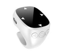 Bluetooth Scrolling Ring, 32.8 Pieds Distance Page de Connexion Turner, Fingertip Wireless Bluetooth Remote Contrôle pour Tiktok Phone Tablet (White)