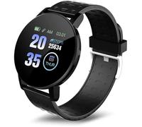Bluetooth Smart Watch Hommes Femmes Pression Artérielle SmartWatch Sports Montre Whatsapp pour Android iOS SmartWatch (Color : Black