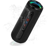 Bluetooth Speaker 5.3 Waterproof Ipx7, 20H Battery Life, 24W Powerful Bass And 360° Surround Sound, Wireless Speaker For Outdoor, Party, Travel, Black