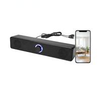 Bluetooth Speaker Camera, 2-in-1 Functionality Works as Bluetooth Speaker While Recording Videos 4K UHD, WiFi6, Includes 64GB SD Card for Local Storage, Motion Detection Alerts Cloud Storage No Audio