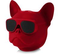 Bluetooth Speaker, Creative Dog Shaped Speaker, 4.1 Chip Bluetooth Stereo Music Player Dog Shape Portable Wireless Bluetooth Speaker Large Memory With 32G (Red)
