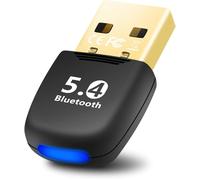 Bluetooth Stick For Pc, Bluetooth 5.4 Usb Low Latency Adapter, Plug & Play, Bluetooth Receiver With Windows 11/10/8.1/7 For Pc Laptop/Laptop
