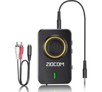 Bluetooth Transmitter For Pc Tv, Bluetooth Receiver For Car Speaker, 3.5 Mm Wireless Bluetooth Aux Adapter 2-In-1 With Built-In Microphone And Battery, Dual Link, Aptx Low Latency