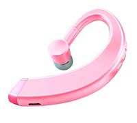 Bluetooth V5.0 Business écouteur HIFI Réduction du bruit HD Calling Zero Delay écouteurs sans fil Sweatproof 180 Tour d'oreille rotatif Casque unique avec micro,Rose