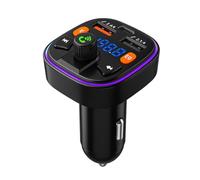 Bluetooth Voiture Transmetteur FM, Accessoire Voiture autoradio, Allume Cigare Charge Rapide, Musique Accessoire Voiture, Bluetooth 2 Ports USB Chargeur Rapide QC3.0, Support USB/Carte TF
