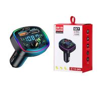 Bluetooth Voiture, Transmetteur FM MP3, Adaptateur Radio Lecteur, Allume Cigare Charge Rapide et Type C QC3.0, Musique Accessoire, Kit Emetteur 4.8A USB, Appels Mains Libres, Support USB/Carte TF