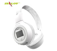 Bluetooth5.0 + EDR s?uchawki sk?adane Radio HIFI ZEALOT B570 bezprzewodowe s?uchawki z ekranem LCD zestaw s?uchawkowy Radio FM micro-sd