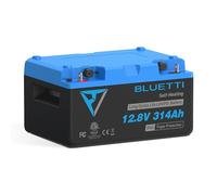 BLUETTI Batterie Lithium LiFePO4 12,8V 314Ah avec Bluetooth, BMS Intégré 310A, Auto-chauffage, 6000+ Cycles, Étanche IP65, Durée de Vie 10 Ans pour Camping-Car, Bateau, Solaire Hors-Réseau