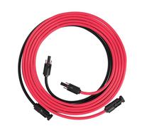 BLUETTI Câble solaire de 5 m avec prise et fiche de panneau solaire, adaptateur pour panneau solaire, rouge + noir, câble solaire pour panneau solaire automobile (5 m)