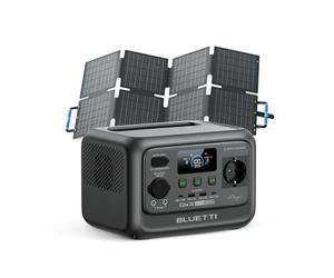 BLUETTI Elite 30 V2 Générateur Portable Urgence avec Panneau Solaire 60W (Expédié Séparément), 288Wh 600W (Puissance de Surcharge 1500W), Solaire/CAC/Voiture, Pour Panne Courant, Camping
