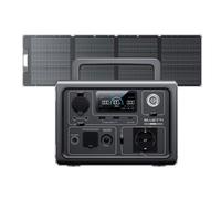 BLUETTI Générateur Électrique EB3A avec Panneau Solaire PV200, 268Wh Station d'Énergie Portable avec 1 Sorties CA 600W