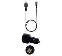 BLUEWAY - Adaptateur d'alimentation - voiture / USB - 2 A - 2 connecteurs de sortie (USB (alimentation uniquement)) - sur le câble : Micro-USB - noir