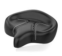 BLUEWIND Selle de vélo surdimensionnée, large dossier pour vélo électrique, ajustement universel ou stationnaire pour homme et femme (noir)