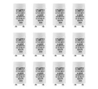 BlueXP 12 Pièces Ampoule Tube Fluorescent Starter ST111 Démarreur de tubes fluorescents 4-65 W pour Tubes Fluorescentes Lampes