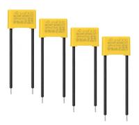 BlueXP Condensateur X2 0,1 µF 4 Pièces Film Antiparasite 275V AC | Câble 5 cm Format 18 × 12 × 6 mm pour LED Filtre Secteur Réparation Électronique et Appareils Électriques