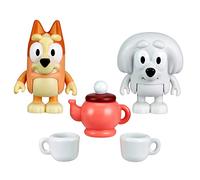 Bluey 17343 Lila et Bingo School Friends, Lot de 2 Paquets de Jeu pour fête du thé avec Figurines articulées Officielles de 6,3 cm et Accessoires sur Le thème du thé, Multicolore