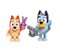 Bluey and Bingo Photographer 2 Figure Playset Pack Articulated 2.5 Inch Action Figures Includes Toy Bob Bilby Puppet and Camera Official Collectable Toy