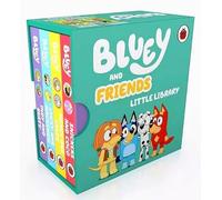 Bluey and Friends Little Library 4 Board Book Collection Box Set (Snickers and Coco, Honey and Chloe, Lucky and Mackenzie, Indy and Rusty)