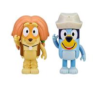 Bluey and Indy Doctors Lot de 2 figurines articulées de 6,3 cm avec chapeau d'infirmière, jouet officiel à collectionner