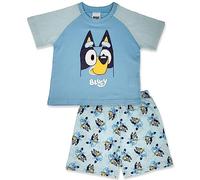 Bluey & Bingo - Bluey - Ensemble de Pyjama à Manches Courtes pour Les Enfants - 100% Coton - 7-8 Ans: 128cm