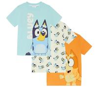 BlueY & Bingo - Lot de 3 T-Shirts à Manches Courtes pour Enfants - 100% Coton - 6-7 Ans: 122cm