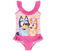 Bluey Bingo Maillot de Bain pour Filles, Maillot de Bain Rose, Une pièce (FR/ES, Numérique, 92, 98, Taille Normale, Bluey)