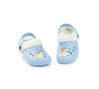 BlueY & Bingo Sabots Bleu Clair doublés de Polaire pour Enfants | Chaussures de Personnage de Dessin animé pour Filles ou garçons | Slip-Ons décontractés d'intérieur ou d'extérieur