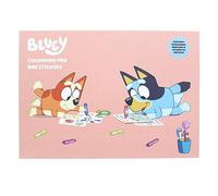 Bluey Bloc de coloriage A4 avec autocollants | Ensemble de posters Bluey | Livre de coloriage Bluey | Livre de dessin Bluey | Bluey Toys