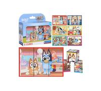 Bluey Blocs en plastique ROTATIFS blocs cubiques POUR ENFANTS - 6 blocs Clementoni