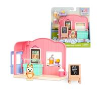 Bluey BLY70100 Mini Playset Boutique de crème glacée, poupées de Bleue, Figurines de la série pour Enfants, Magasin de crème glacée avec Figurine, congélateur, Glace, Bingo, Affiche de