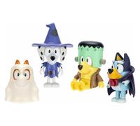 Bluey BLYA0000 Lot de 4 Figurines articulées avec Amis préparés pour Aventures IR