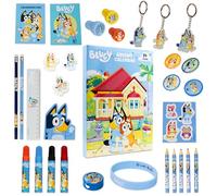 Bluey Calendrier de L'avent 2026 Papeterie pour Enfants avec 24 Surprises | Compte à Rebours Noel avec Crayons de Couleur, Feutres, Bracelet et Plus Accessoires Papeterie Sympas, Cadeau Enfant