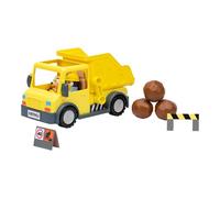 Bluey Camion-benne 90317 – Figurines exclusives avec casque et Bingo couvert de boue – Jaune