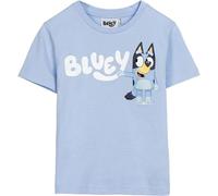Bluey Camiseta de Manga Corta Infantil Azul Claro-Marca EAN: 8445484498158-Talla: 5 Años T-Shirt à Manches Courtes pour Enfant Bleu Clair, 3 Ans Fille