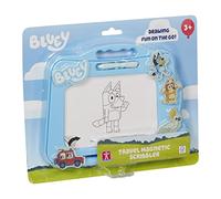 Bluey Carnet de voyage magnétique avec stylo et 3 tampons, dessinez et effacez sans désordre, bleu