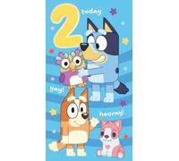 Bluey Carte d'anniversaire 2 ans pour les amateurs de bluey