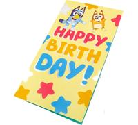 Bluey - Carte d'Anniversaire "Let's Have Fun" - Papier TA9912 (Taille unique) (Vert/Bleu/Rose)