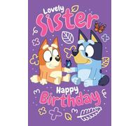 Bluey Carte d'anniversaire pour sœur Inscription Happy Birthday