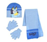 BlueY Chapeau Écharpe et Gants pour Garçons, Ensemble D’Hiver Casquette D’Hiver Écharpe et Gants, Accessoires D’Hiver Cadeau pour Enfants (FR/ES, Numérique, 53, Bleu Clair)