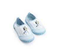 BlueY Chaussures Aquatiques rayées Bleu Clair et Blanc pour Enfants d'eau à Enfiler avec Semelle texturée et Languette au Talon de Plage légères pour Les Vacances, la Piscine et la mer
