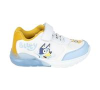Bluey Chaussures pour enfants - Blanc et Bleu - Taille 25 - Fermeture Velcro - Chaussures de sport avec semelle TPR et lumière LED - Bout renforcé - Produit Original Fabriqué en Espagne