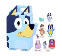 Bluey - Coffret Collector avec Figurines, boîte de Collection du Chiot 6 Figurines artigulées de la série de Dessins d'enfants et 4 Accessoires, pour garçons et Filles + 3 Ans, célèbre (BLY52000)